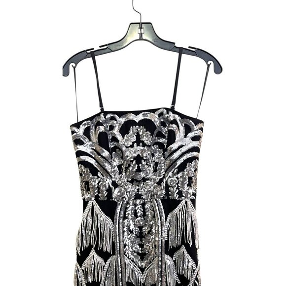 NEW Dress the Population $328 Viviana Fringe Sequin Bodycon Dress XS - Picture 4 of 7
